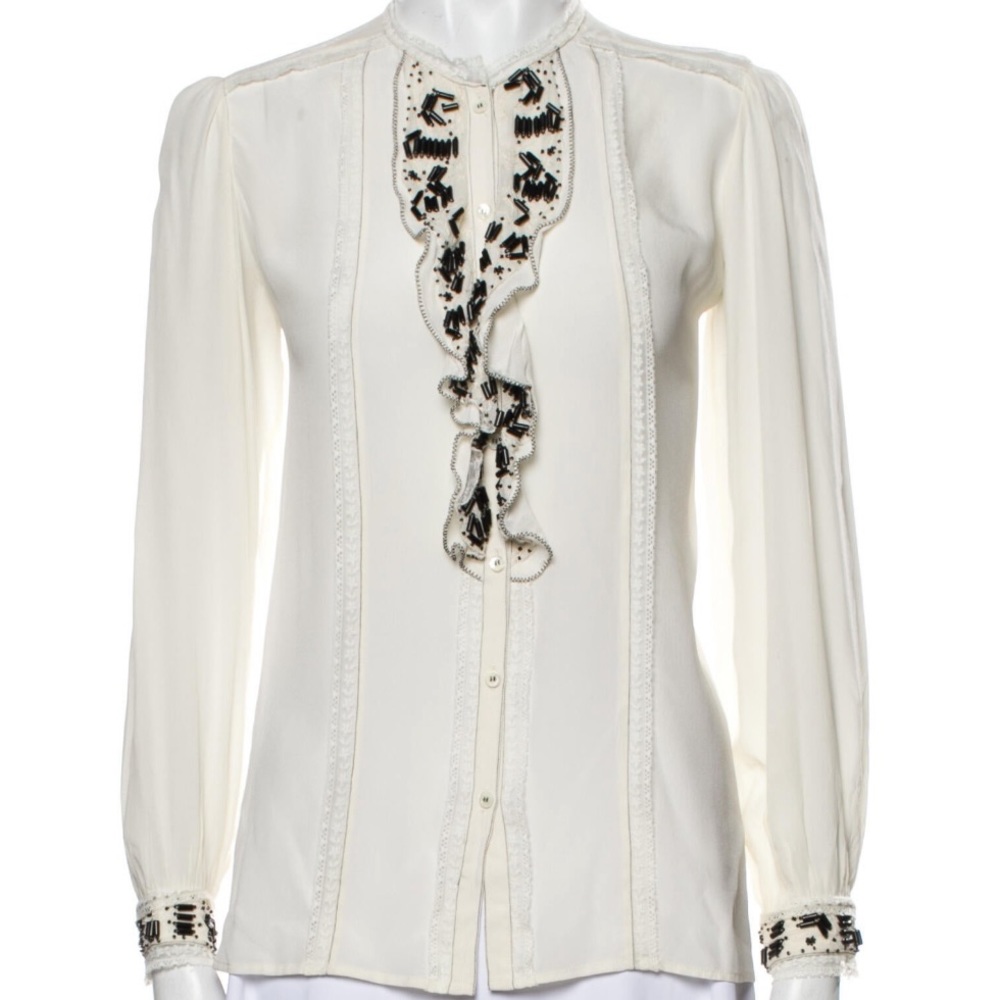 Paul & Joe silk beaded blouse